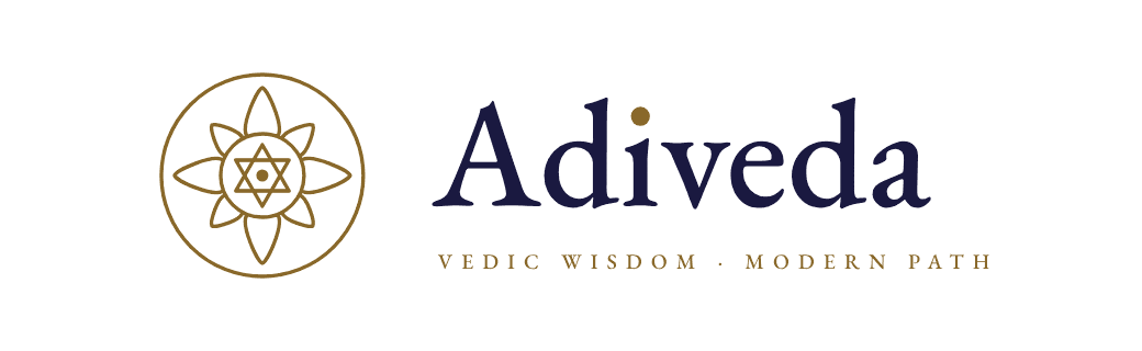 Adiveda logo (Refined Lotus, for light backgrounds)